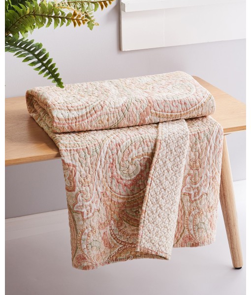 Spruce Coral Quilted Throw  50