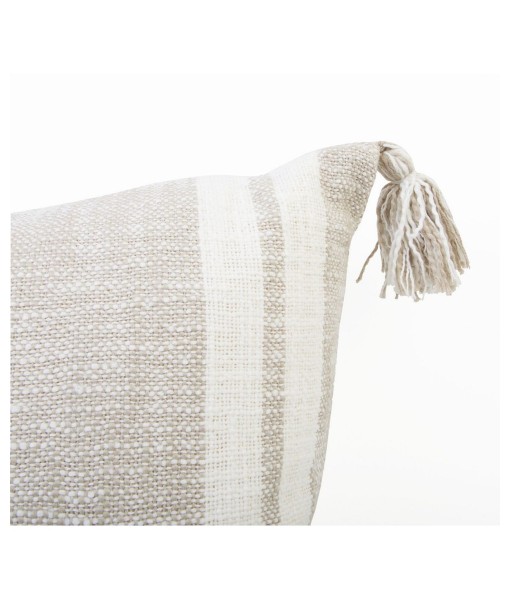 Sophia Stripe Printed Corner Tassel Pillow  20