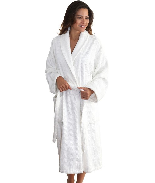 Unisex Herringbone Weave Bath Robe