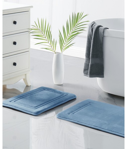 Antimicrobial Memory Foam Bath Rug  Set of 2