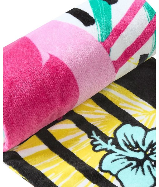 Flamingo Stripe Cotton Beach Towel  36